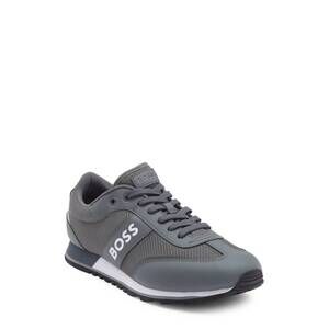 NEW BOSS men's parkour runner sneakers in grey/ white